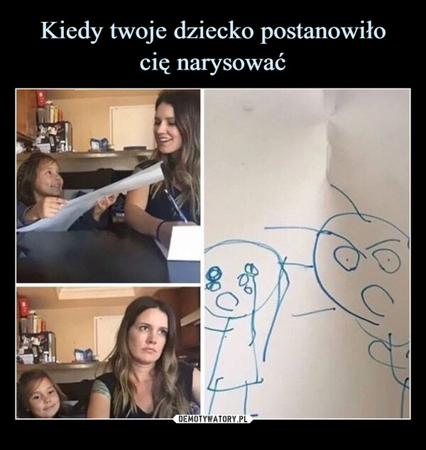 
    Kiedy twoje dziecko postanowiło
cię narysować