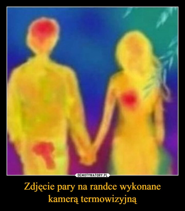 
    Zdjęcie pary na randce wykonane kamerą termowizyjną