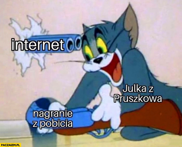 
    Julka z Pruszkowa nagranie z pobicia internet Tom celuje strzelba w ścianę w siebie