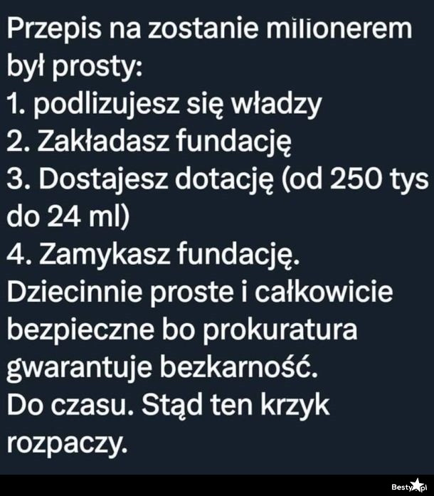 
    Przepis na zostanie milionerem 