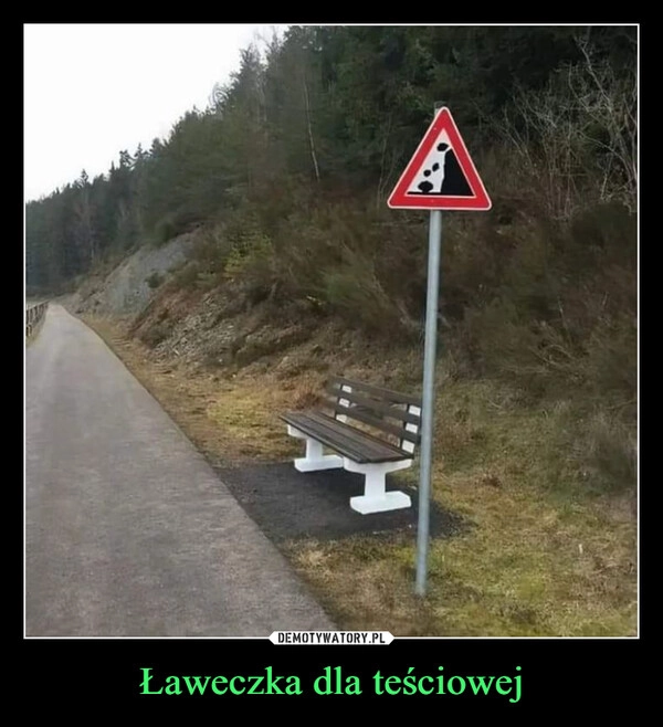 
    Ławeczka dla teściowej