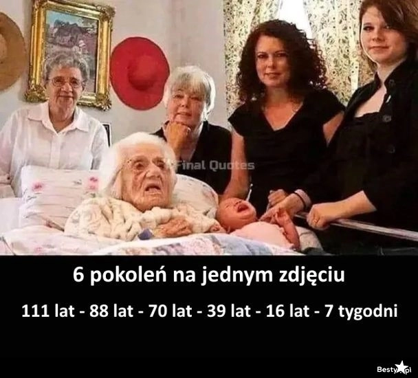 
    6 pokoleń na jednym zdjęciu 