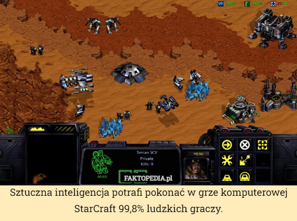 
    Sztuczna inteligencja potrafi pokonać w grze komputerowej StarCraft 99,8%