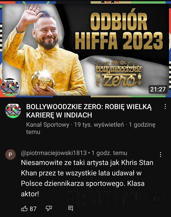 
    Stanowski robi karierę w Bollywood