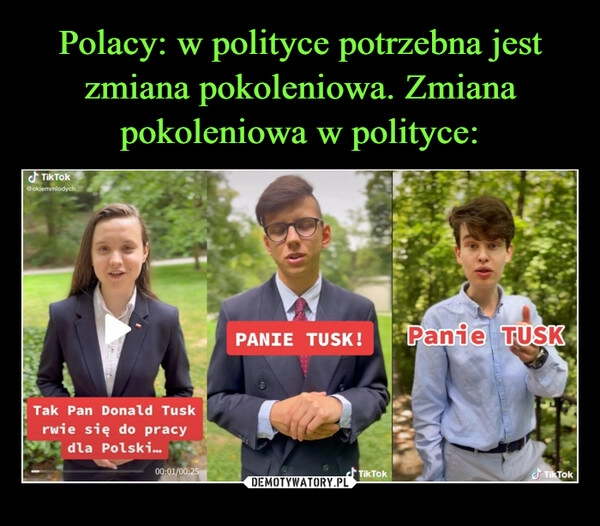 
    Polacy: w polityce potrzebna jest zmiana pokoleniowa. Zmiana pokoleniowa w polityce: