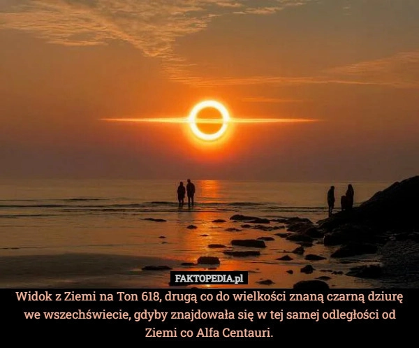 
    Widok z Ziemi na Ton 618, drugą co do wielkości znaną czarną dziurę we wszechświecie,