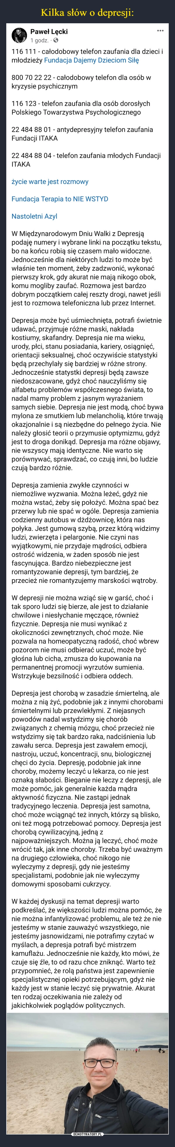 
    Kilka słów o depresji: