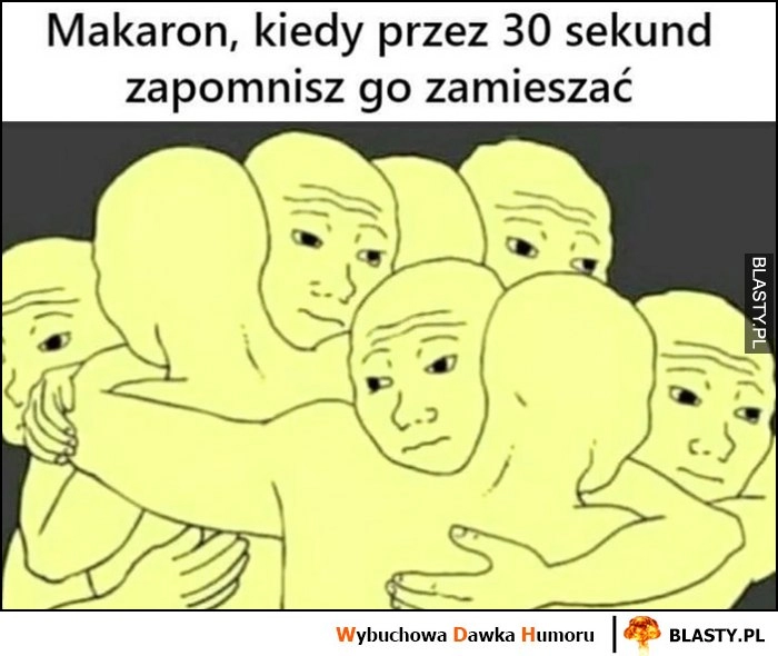 
    Makaron, kiedy przez 30 sekund zapomnisz go zamieszać klei się do siebie