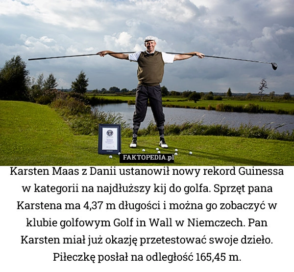 
    Karsten Maas z Danii ustanowił nowy rekord Guinessa w kategorii na najdłuższy