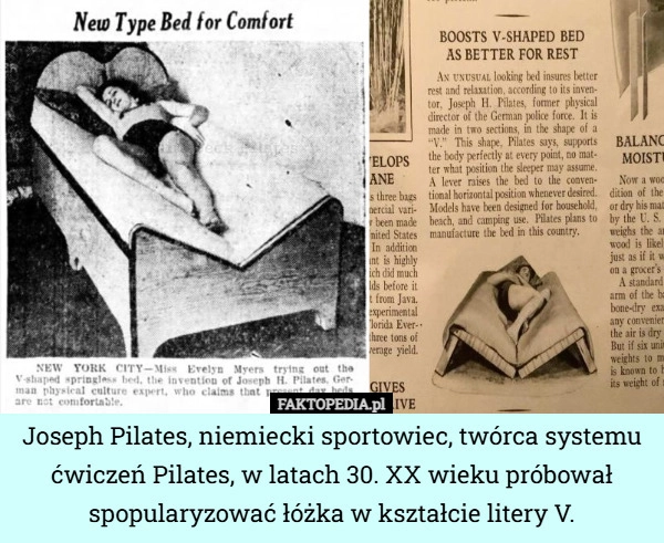 
    Joseph Pilates, niemiecki sportowiec, twórca systemu ćwiczeń Pilates, w