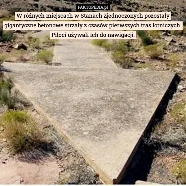 
    W różnych miejscach w Stanach Zjednoczonych pozostały gigantyczne betonowe