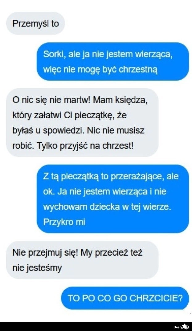 
    Namawianie do bycia chrzestną 