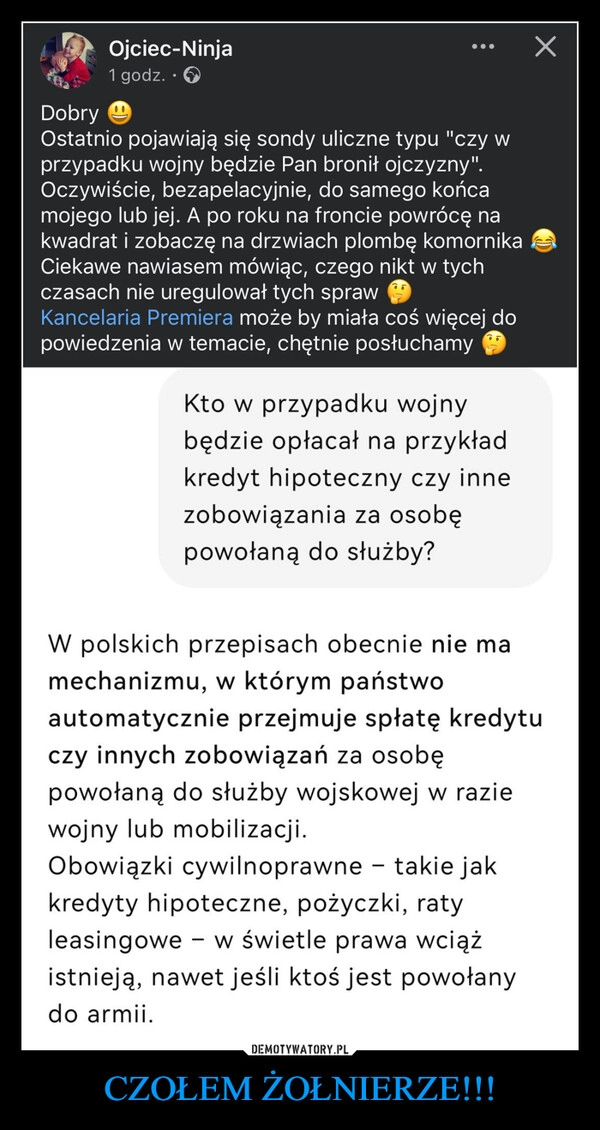 
    CZOŁEM ŻOŁNIERZE!!!