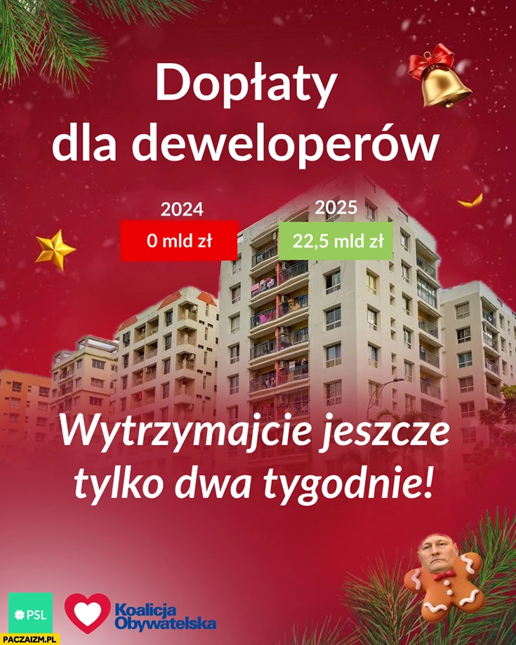 
    Dopłaty dla deweloperów: wytrzymajcie jeszcze tylko dwa tygodnie