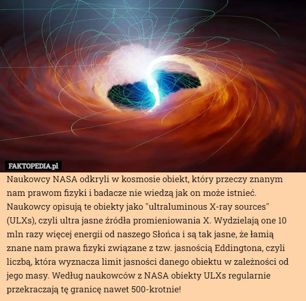 
    Naukowcy NASA odkryli w kosmosie obiekt, który przeczy znanym nam prawom