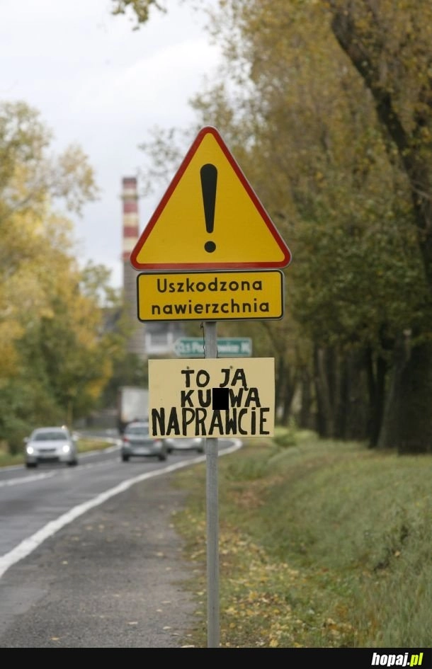 
    Uszkodzona nawierzchnia