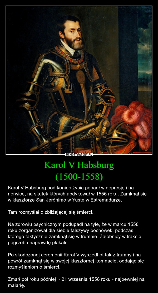 
    Karol V Habsburg
(1500-1558)