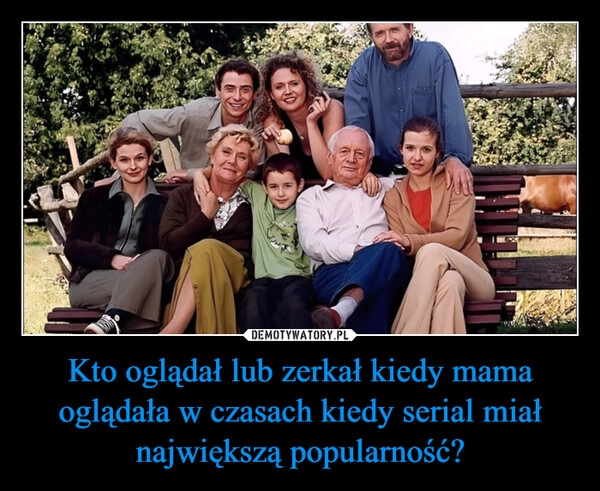 
    Kto oglądał lub zerkał kiedy mama oglądała w czasach kiedy serial miał największą popularność?