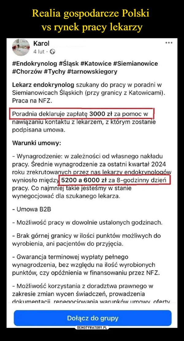 
    Realia gospodarcze Polski vs rynek pracy lekarzy
