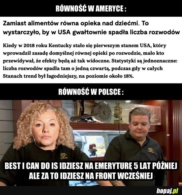 
    Równość po polsku i po amerykańsku