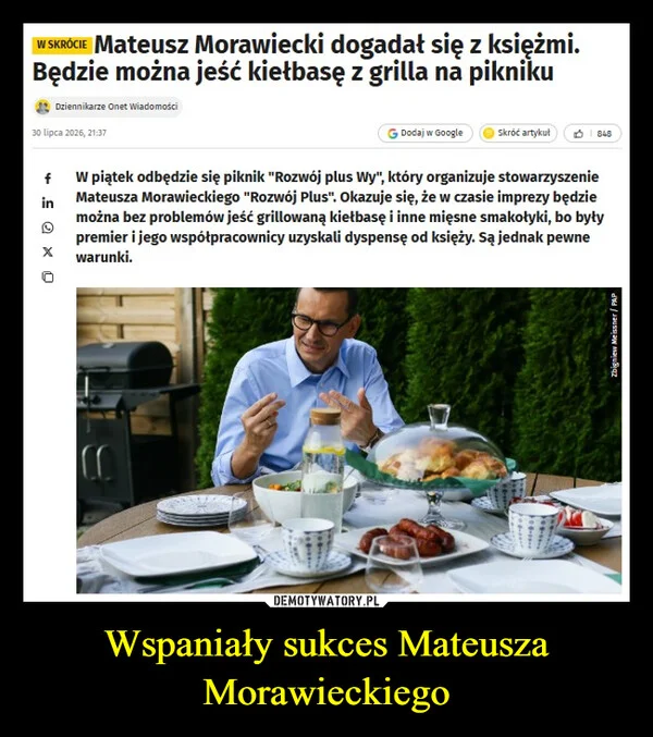 
    Wspaniały sukces Mateusza Morawieckiego