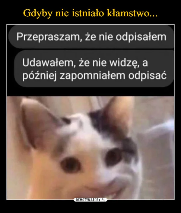 
    Gdyby nie istniało kłamstwo...