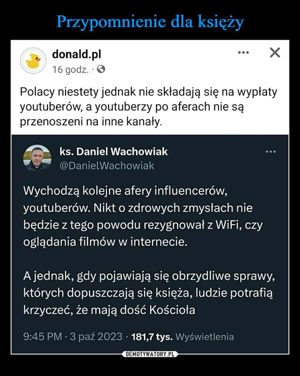 
    Przypomnienie dla księży