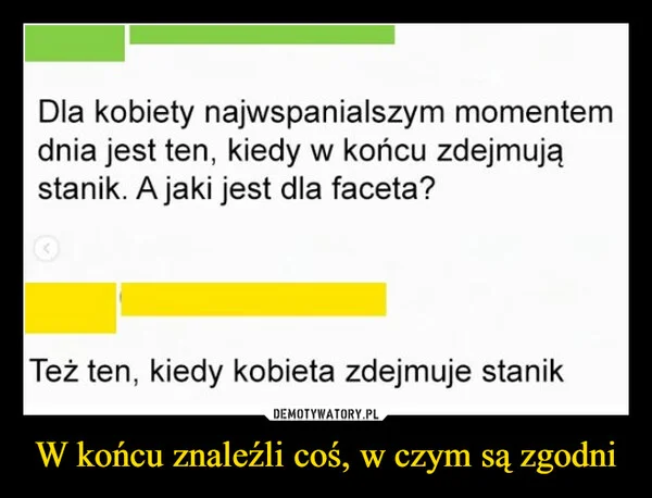 
    W końcu znaleźli coś, w czym są zgodni