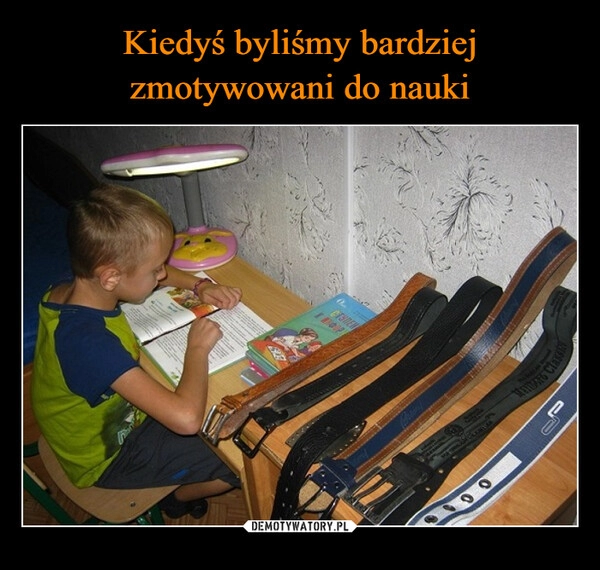 
    Kiedyś byliśmy bardziej
zmotywowani do nauki