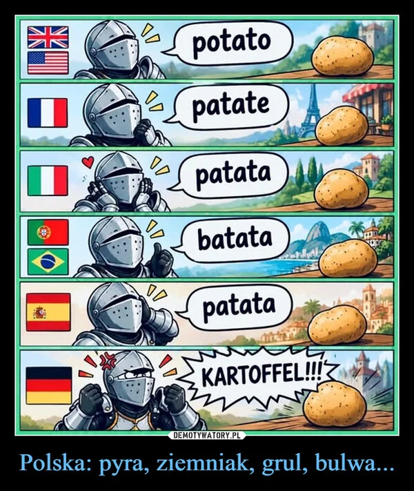 Polska: pyra, ziemniak, grul, bulwa...