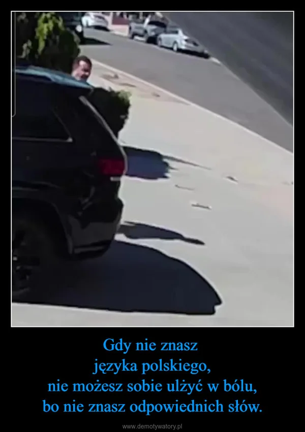 Gdy nie znasz języka polskiego, nie możesz sobie ulżyć w bólu, bo nie znasz odpowiednich słów.