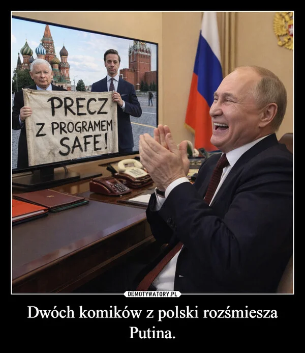
    Dwóch komików z polski rozśmiesza Putina.