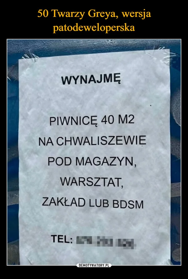 
    50 Twarzy Greya, wersja patodeweloperska