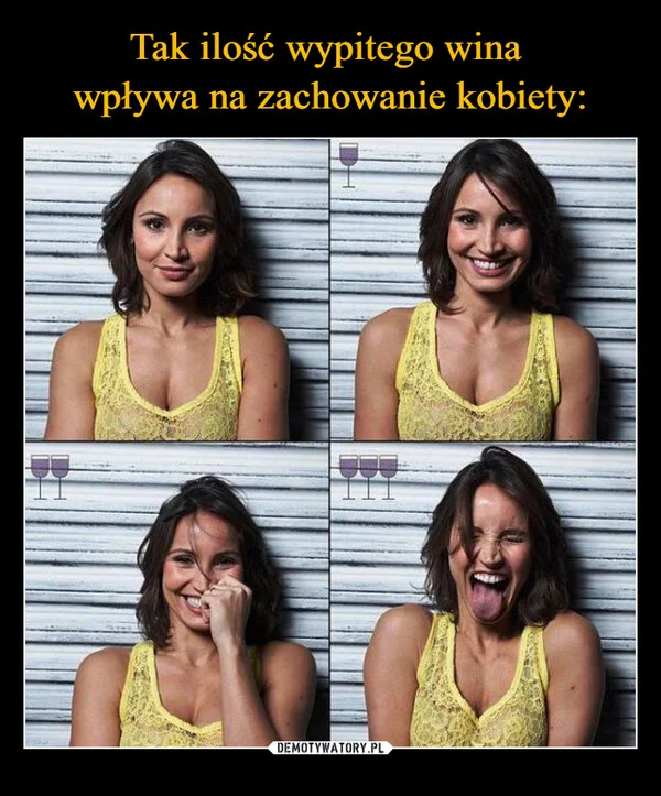 
    Tak ilość wypitego wina wpływa na zachowanie kobiety: