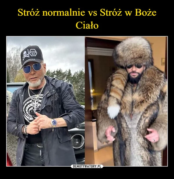 Stróż normalnie vs Stróż w Boże Ciało