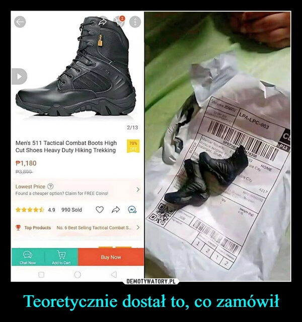 
    Teoretycznie dostał to, co zamówił