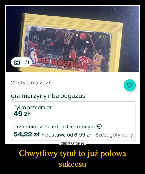 
    Chwytliwy tytuł to już połowa sukcesu