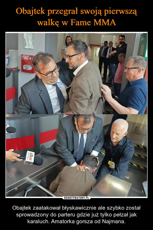 
    Obajtek przegrał swoją pierwszą walkę w Fame MMA
