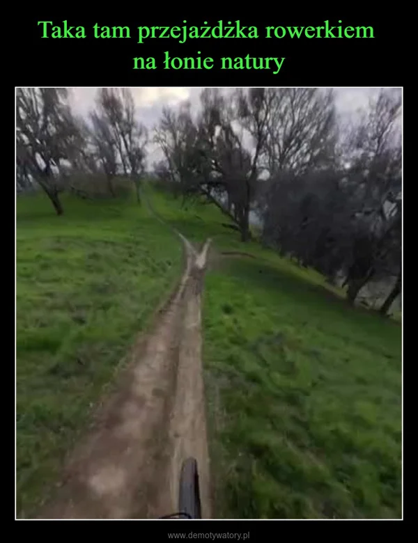 
    Taka tam przejażdżka rowerkiem na łonie natury