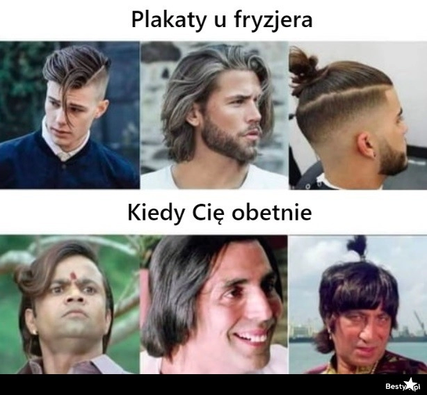 
    Plakaty u fryzjera 