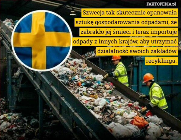 
    Szwecja tak skutecznie opanowała sztukę gospodarowania odpadami, że zabrakło
