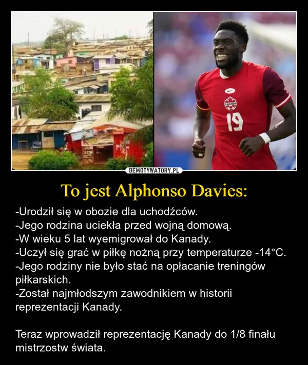 To jest Alphonso Davies: