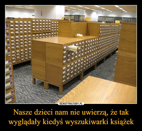 Nasze dzieci nam nie uwierzą, że tak wyglądały kiedyś wyszukiwarki książek