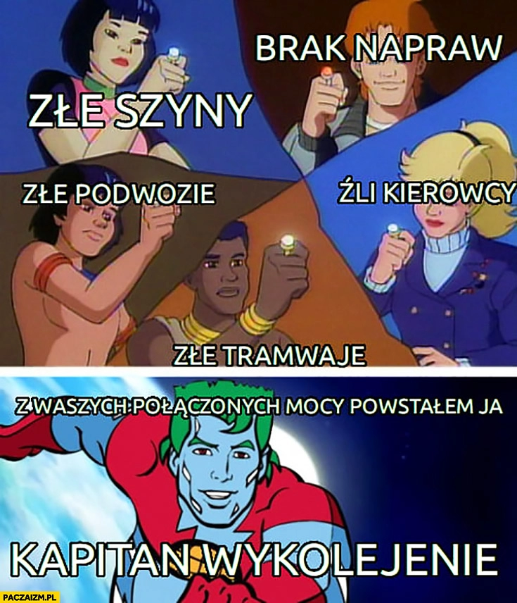 
    Złe szyny, podwozie, tramwaje, brak napraw kapitan wykolejenie kapitan planeta