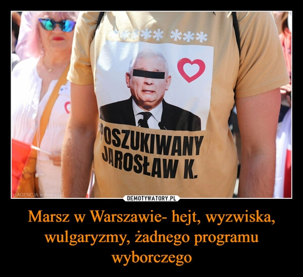 
    Marsz w Warszawie- hejt, wyzwiska, wulgaryzmy, żadnego programu wyborczego