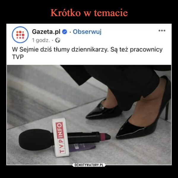 
    Krótko w temacie