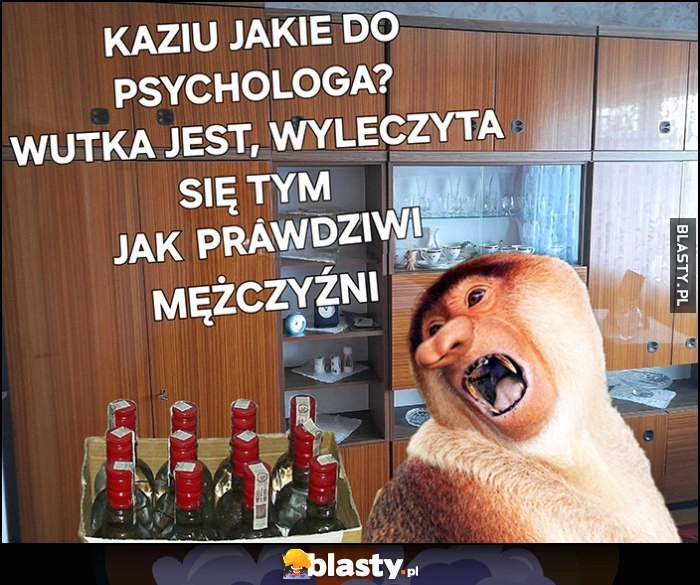 
    Kaziu jakie do psychologa, wódka jest wyleczyta się jak prawdziwi mężczyźni