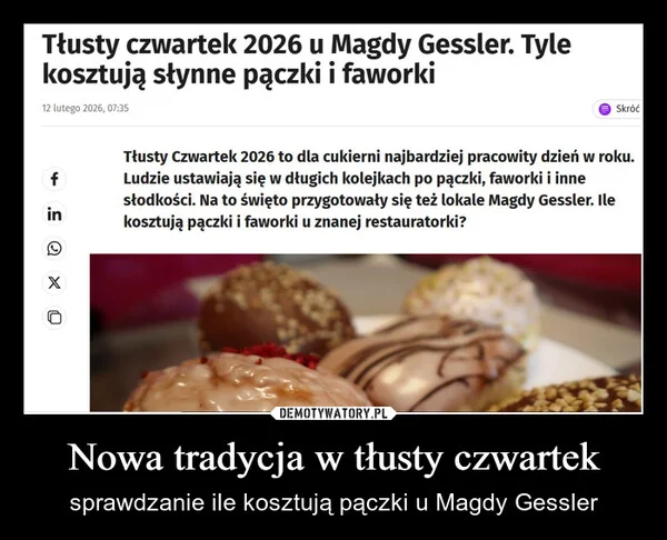Nowa tradycja w tłusty czwartek