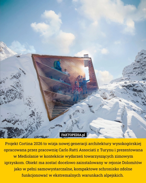 
    Projekt Cortina 2026 to wizja nowej generacji architektury wysokogórskiej