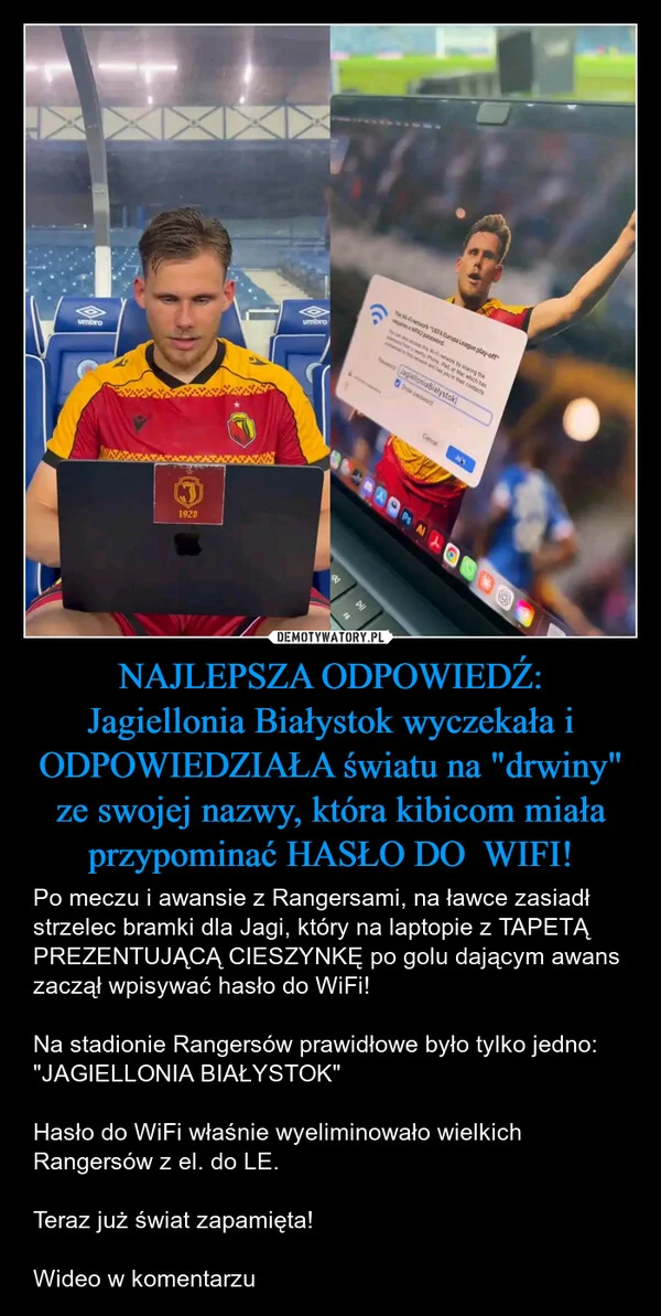 
    NAJLEPSZA ODPOWIEDŹ: Jagiellonia Białystok wyczekała i ODPOWIEDZIAŁA światu na 